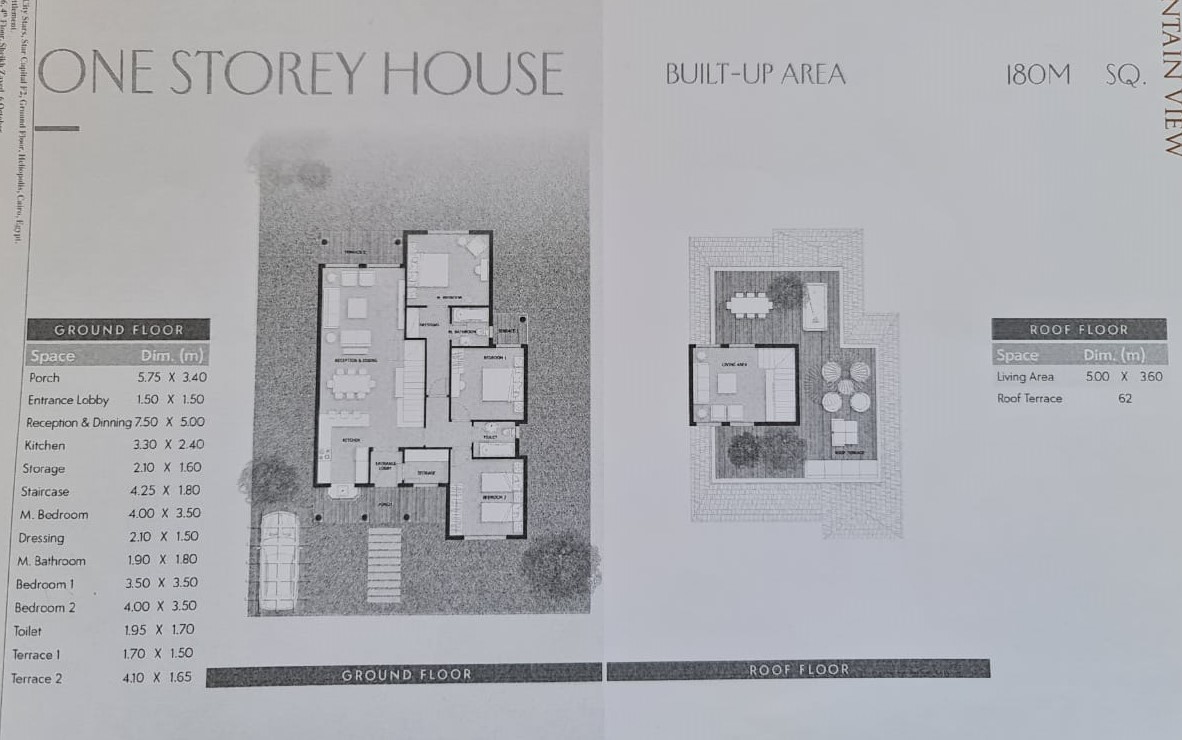 Floor plan for villa at Mountain View ICity New Cairo