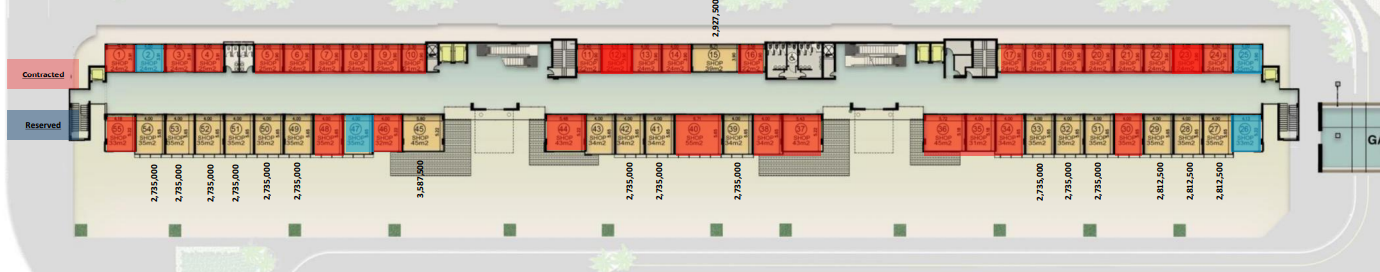 Floor plan for  at De joya 1 strip mall