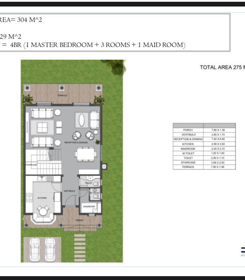 Floor plan for villa at Mountain View ICity New Cairo