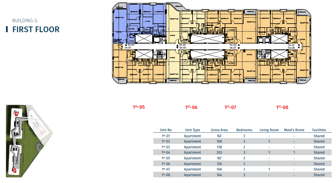 Floor plan for apartment at Bloomfields