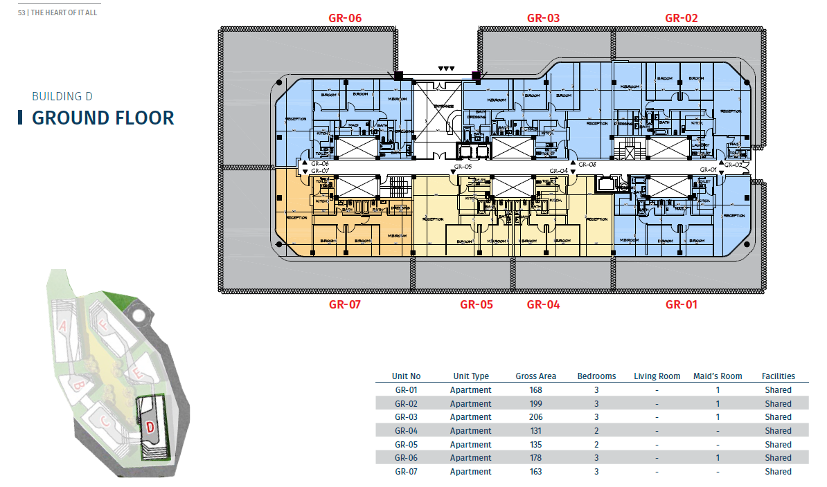 Floor plan for apartment at Bloomfields