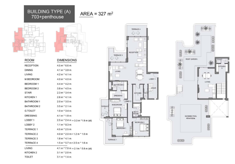 Floor plan for apartment at Serrano