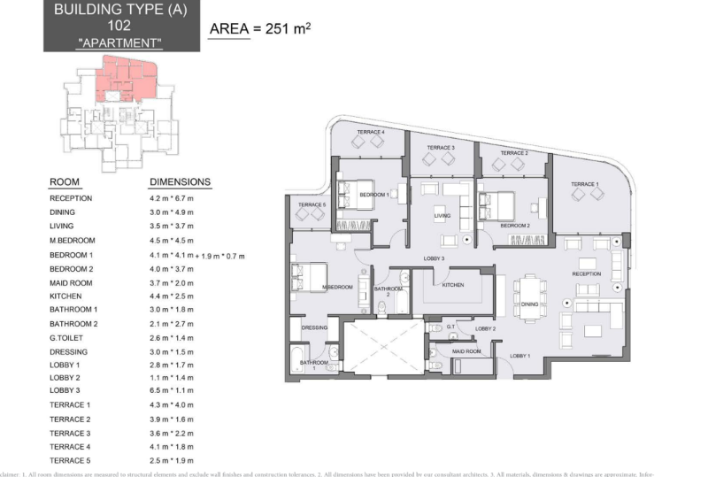 Floor plan for apartment at Serrano