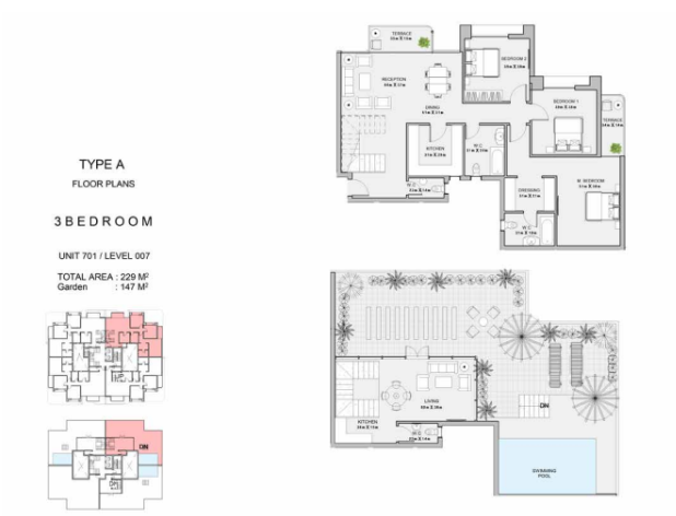 Floor plan for apartment at Atika
