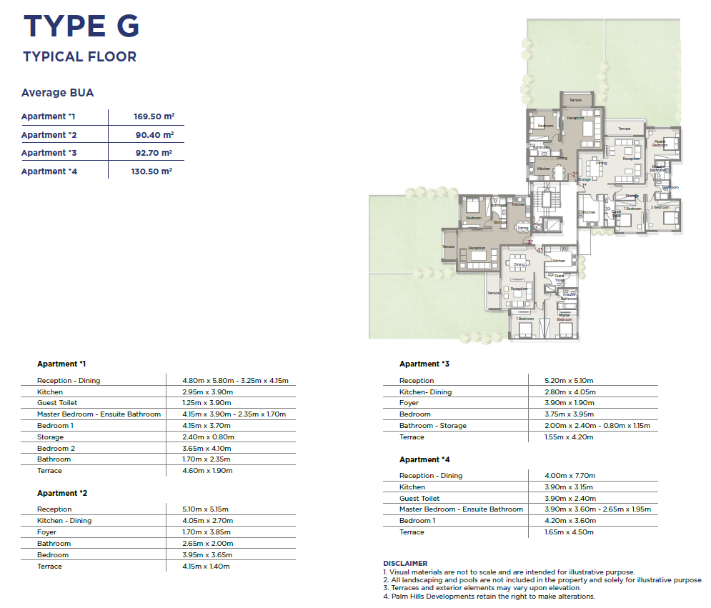 Floor plan for apartment at Palm Parks