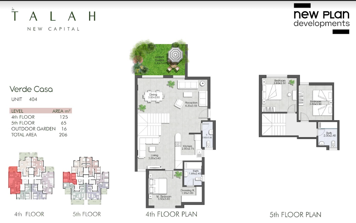 Floor plan for duplex at Talah