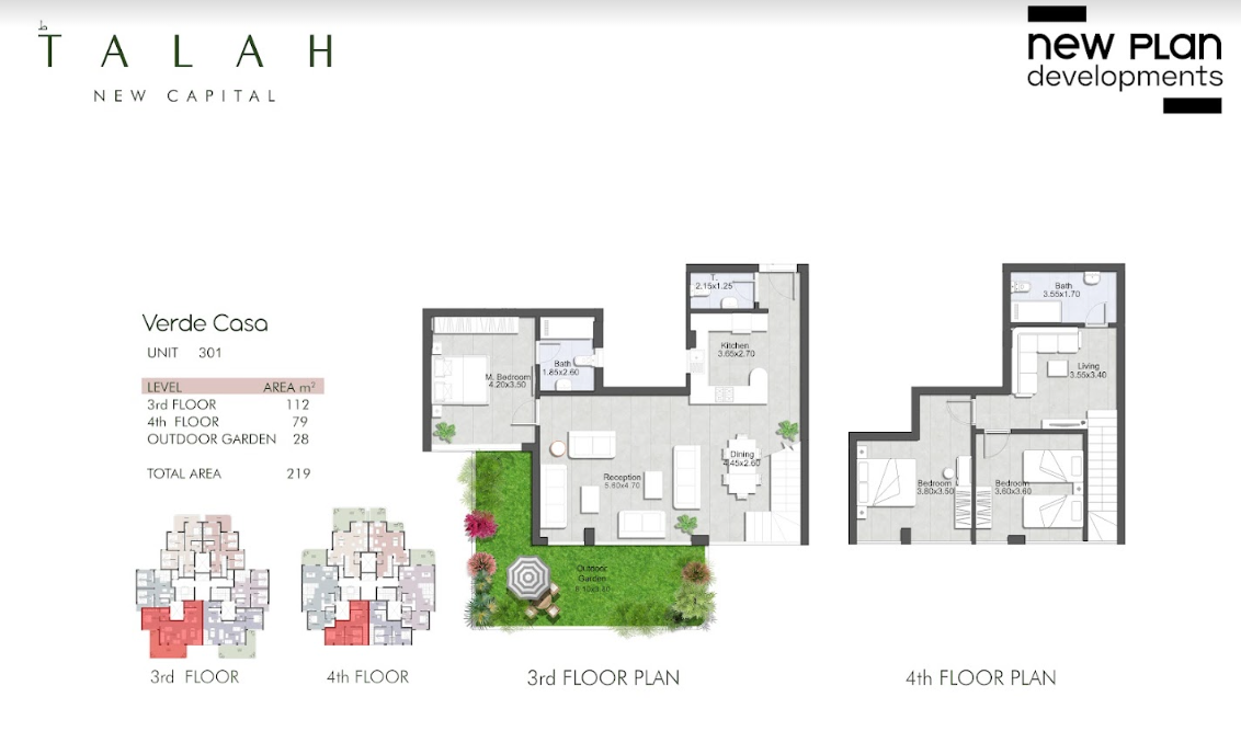 Floor plan for duplex at Talah
