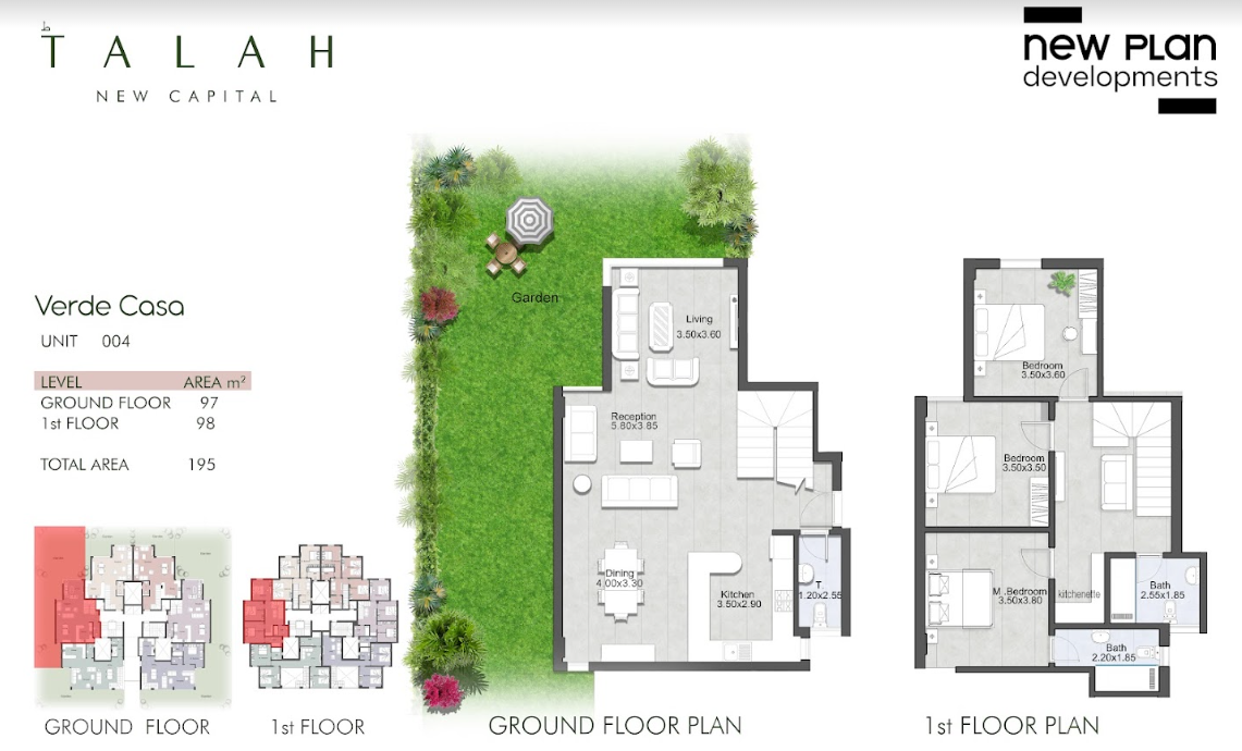 Floor plan for duplex at Talah