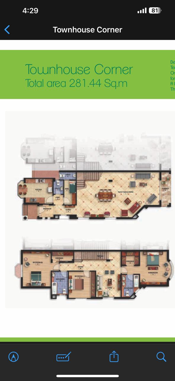 Floor plan for townhouse at Mountain View Hyde Park