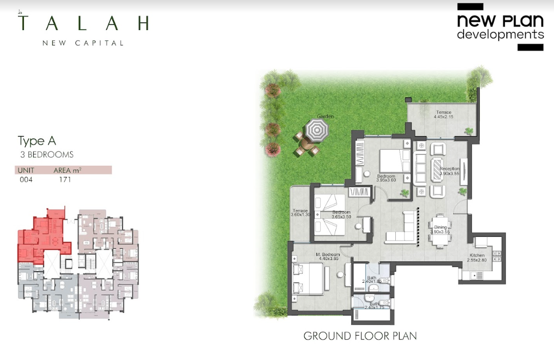 Floor plan for apartment at Talah