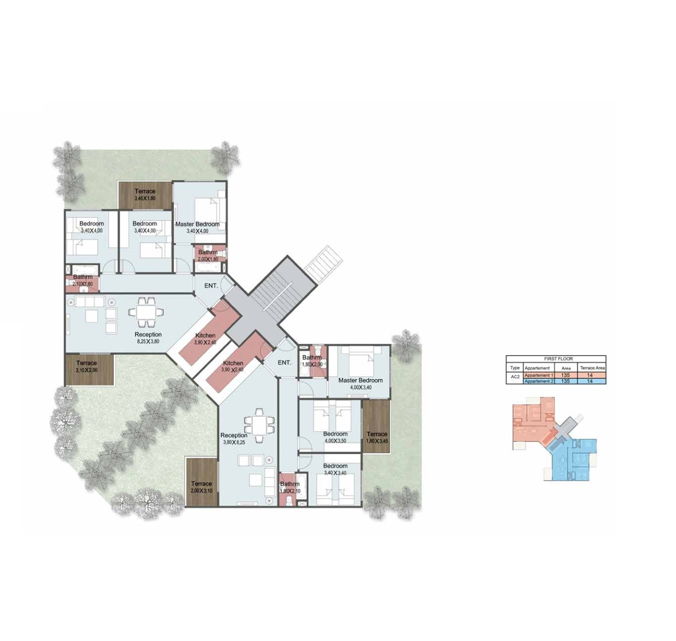 Floor plan for chalet at Azha