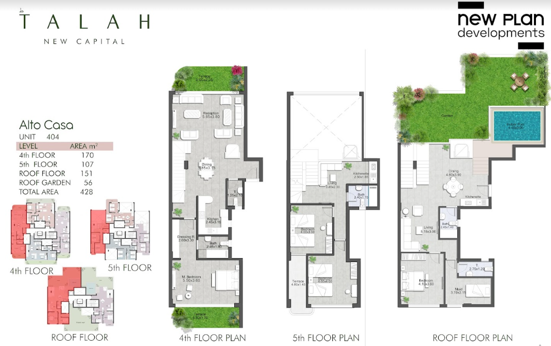 Floor plan for duplex at Talah