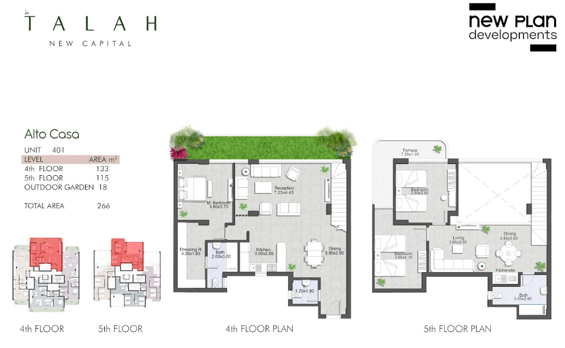 Floor plan for duplex at Talah