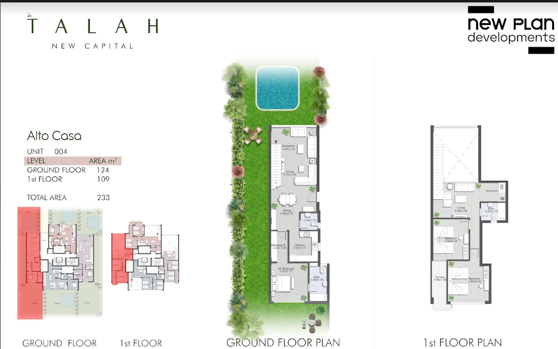 Floor plan for duplex at Talah