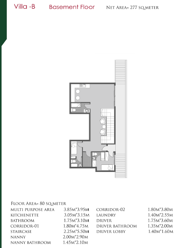 Floor plan for villa at Dejoya Villas