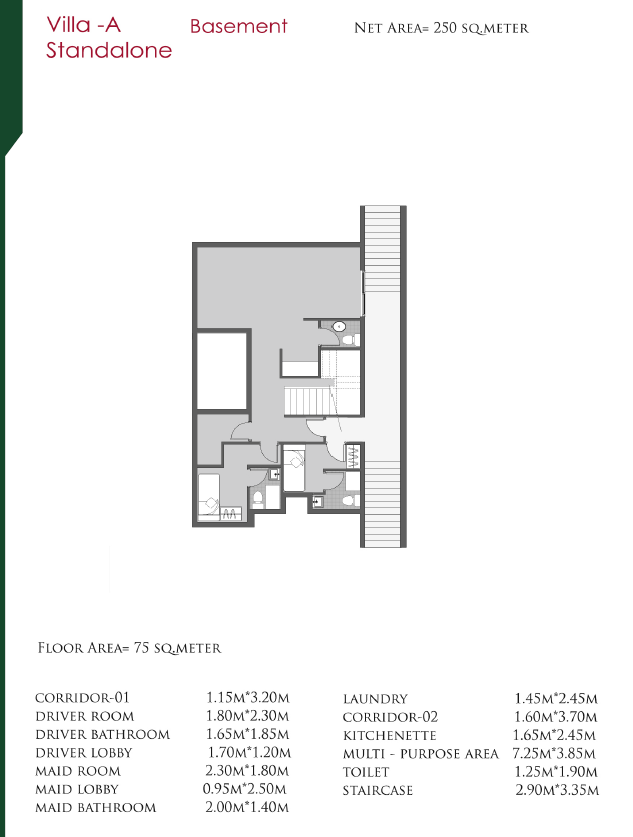 Floor plan for villa at Dejoya Villas