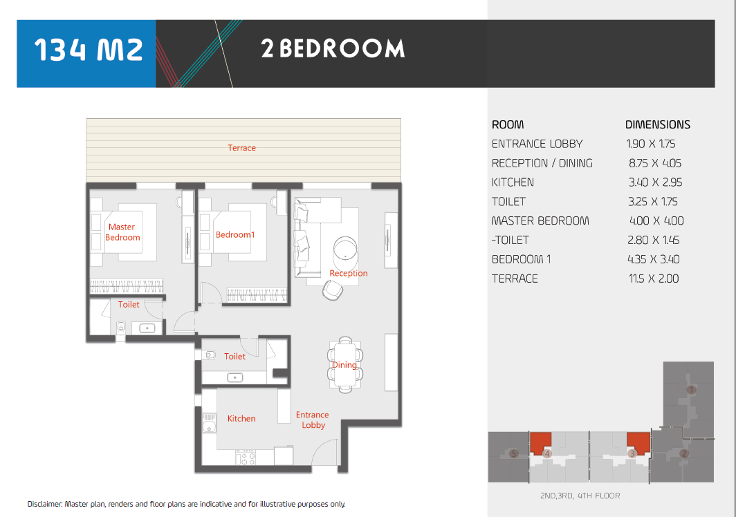 Floor plan for apartment at Al Karma Kay