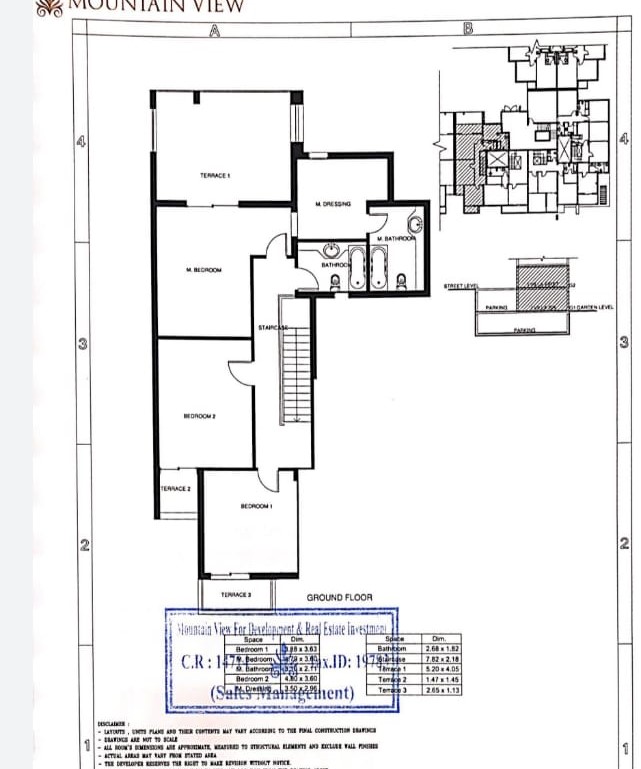 Floor plan for villa at Mountain View ICity New Cairo