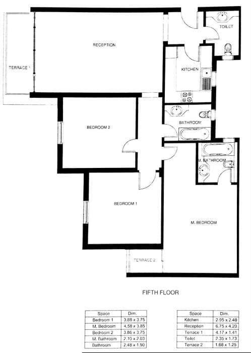 Floor plan for apartment at Mountain View ICity New Cairo