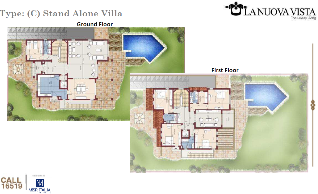 Floor plan for villa at La Nuova Vista