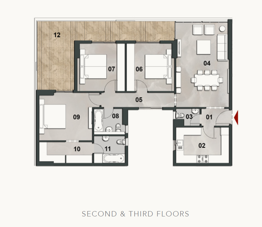 Floor plan for apartment at Vinci