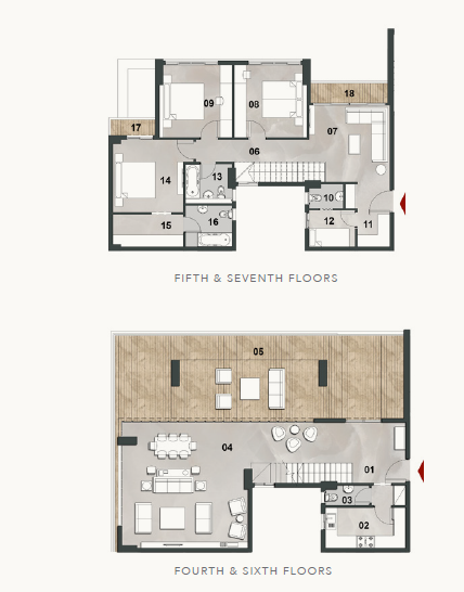 Floor plan for villa at Vinci