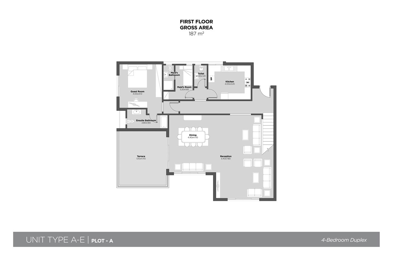 Floor plan for duplex at Cairo Festival City