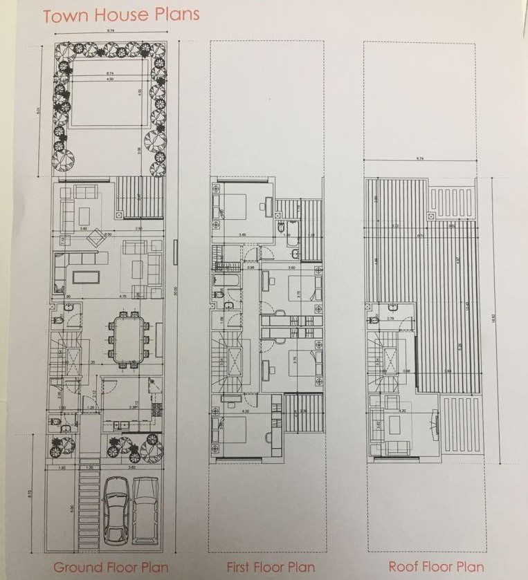 Floor plan for townhouse at Midtown New Capital Villa