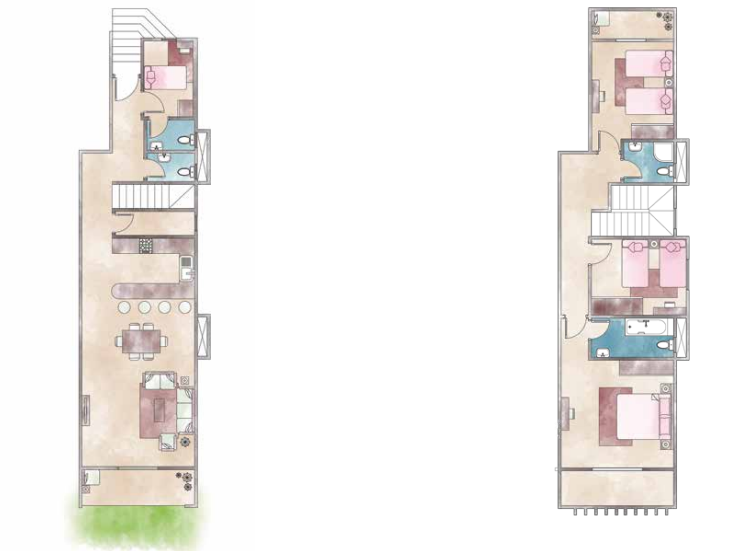 Floor plan for duplex at Lasirena Palm Beach
