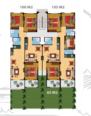 Floor plan for apartment at Lasirena Palm Beach