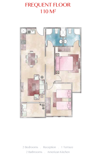 Floor plan for apartment at Lasirena Palm Beach
