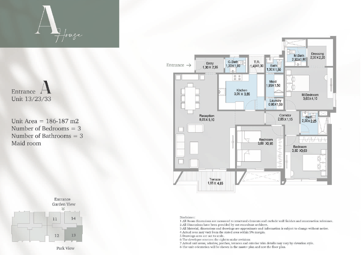 Floor plan for apartment at Terrace