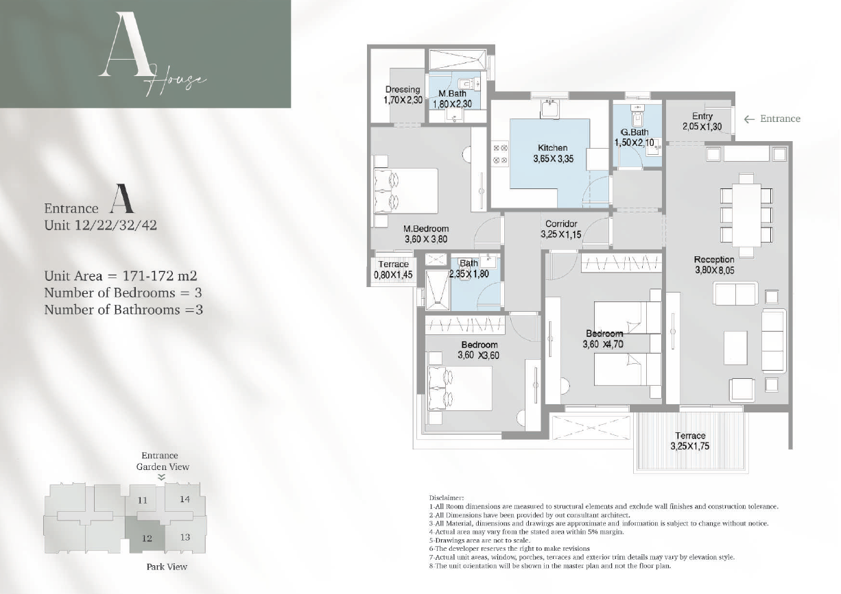 Floor plan for apartment at Terrace