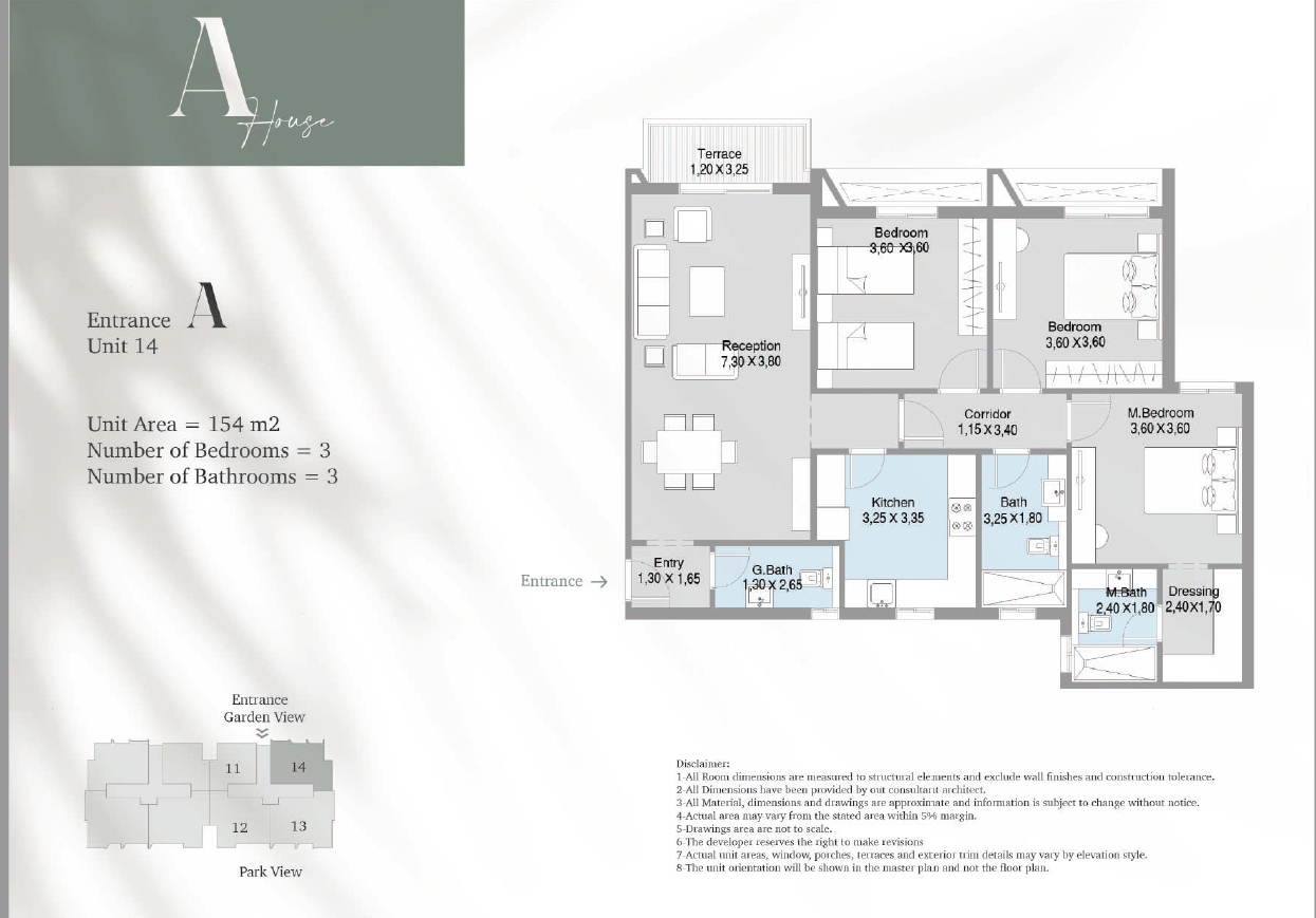 Floor plan for apartment at Terrace