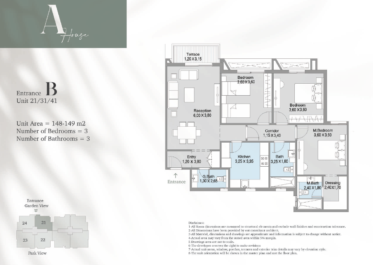 Floor plan for apartment at Terrace