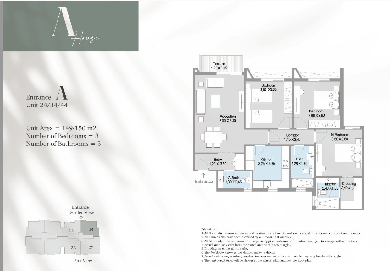 Floor plan for apartment at Terrace
