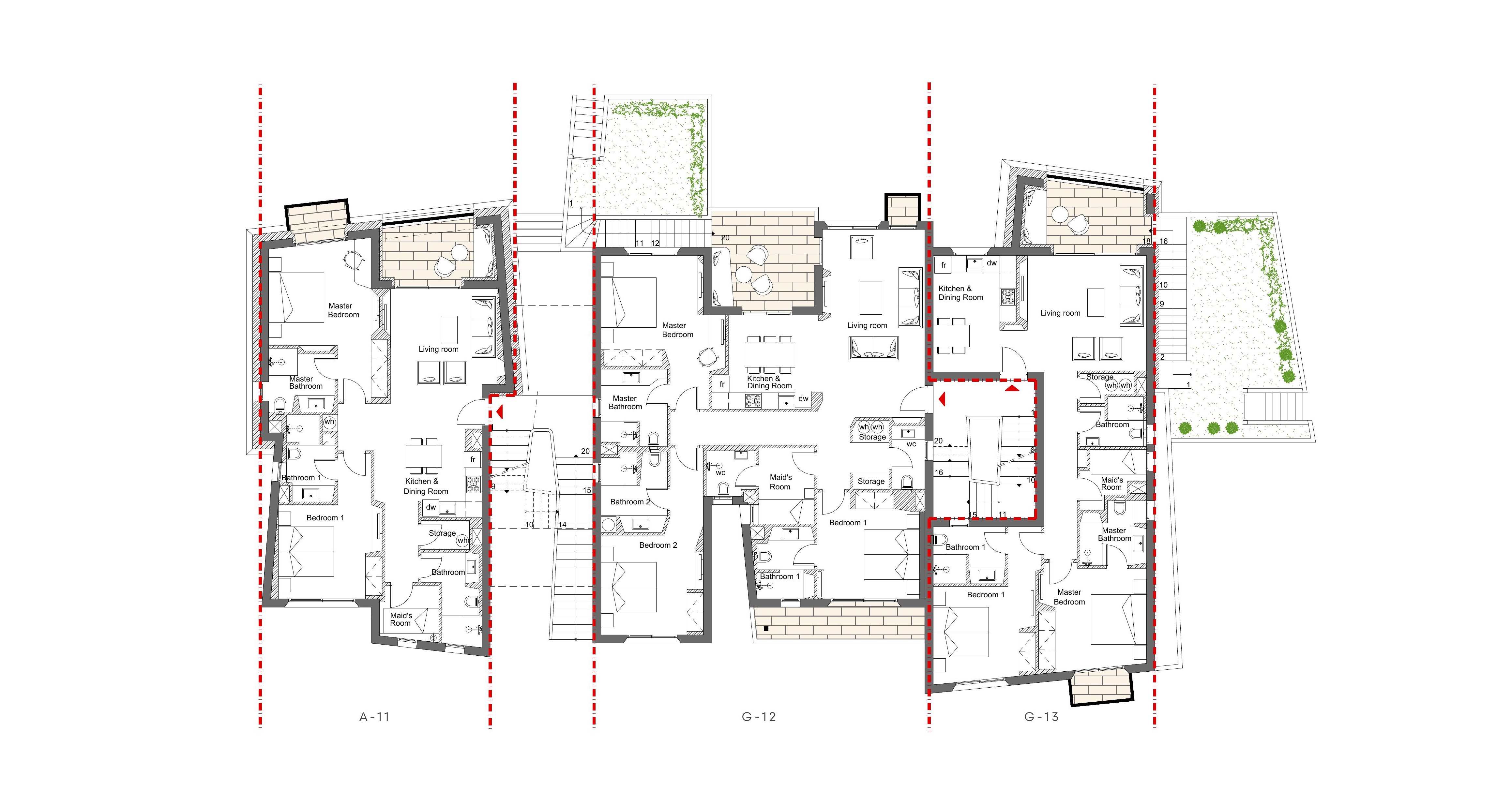 Floor plan for apartment at Swanlake El Gouna