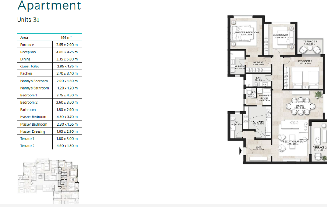 Floor plan for apartment at Garden Lakes
