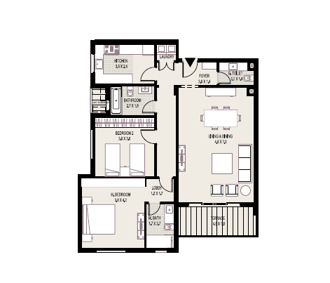 Floor plan for apartment at DISTRICT 5