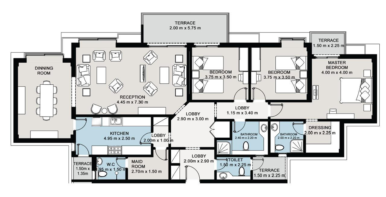 Floor plan for apartment at Green 6