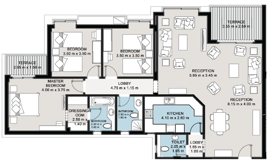 Floor plan for apartment at Green 6