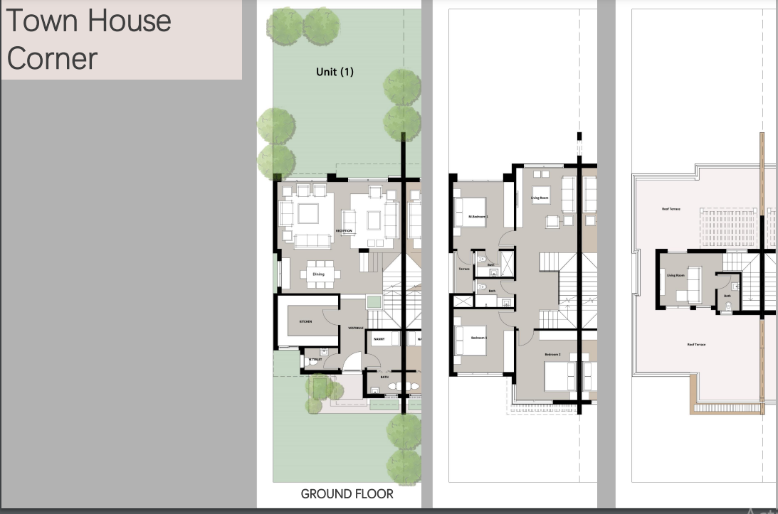 Floor plan for townhouse at The Crown