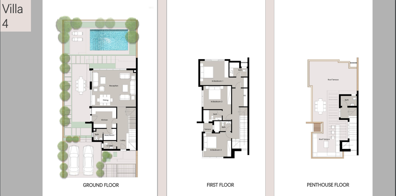 Floor plan for villa at The Crown