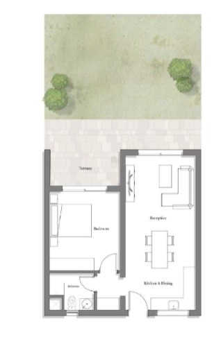 Floor plan for chalet at Jefaira