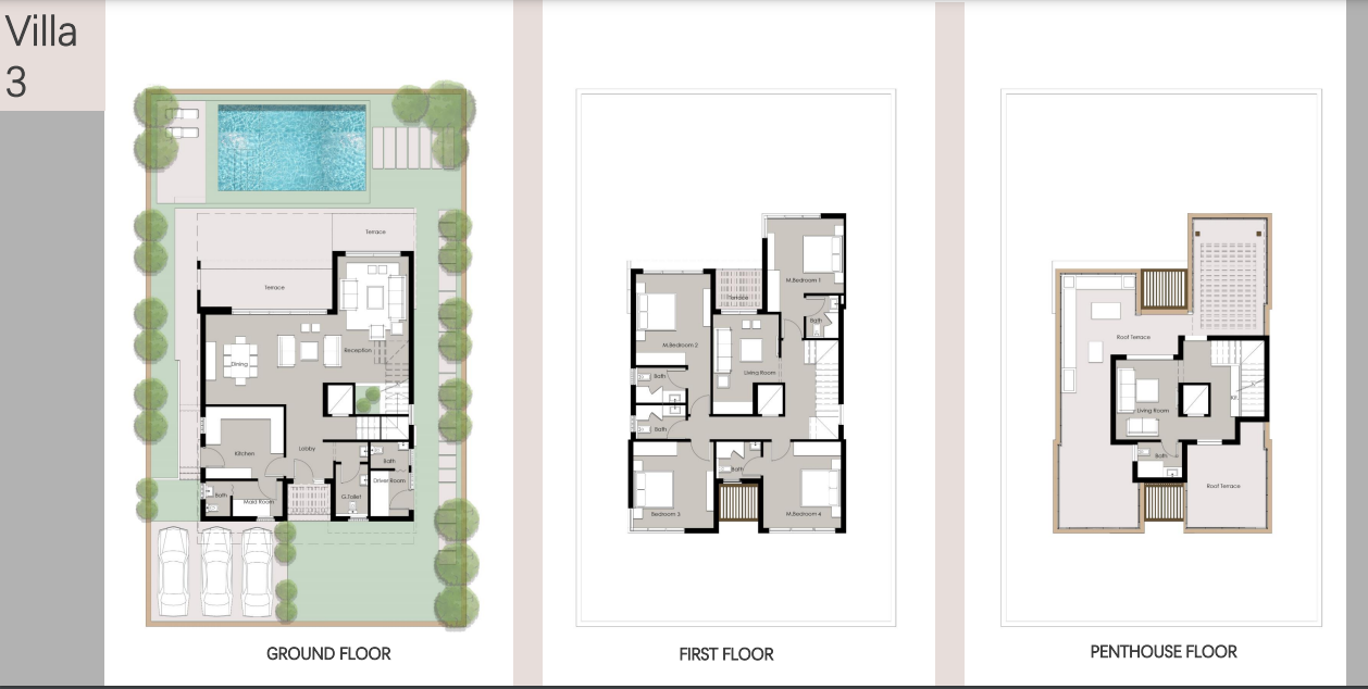 Floor plan for villa at The Crown