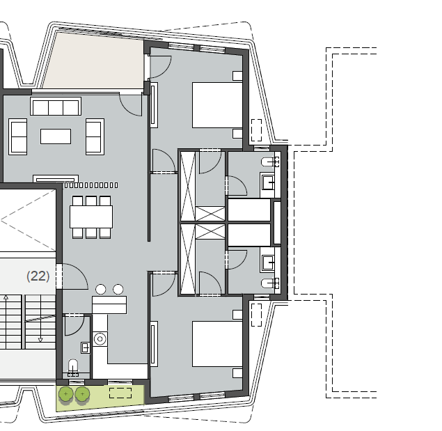 Floor plan for apartment at Badya