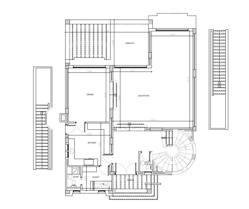 Floor plan for villa at Woodville