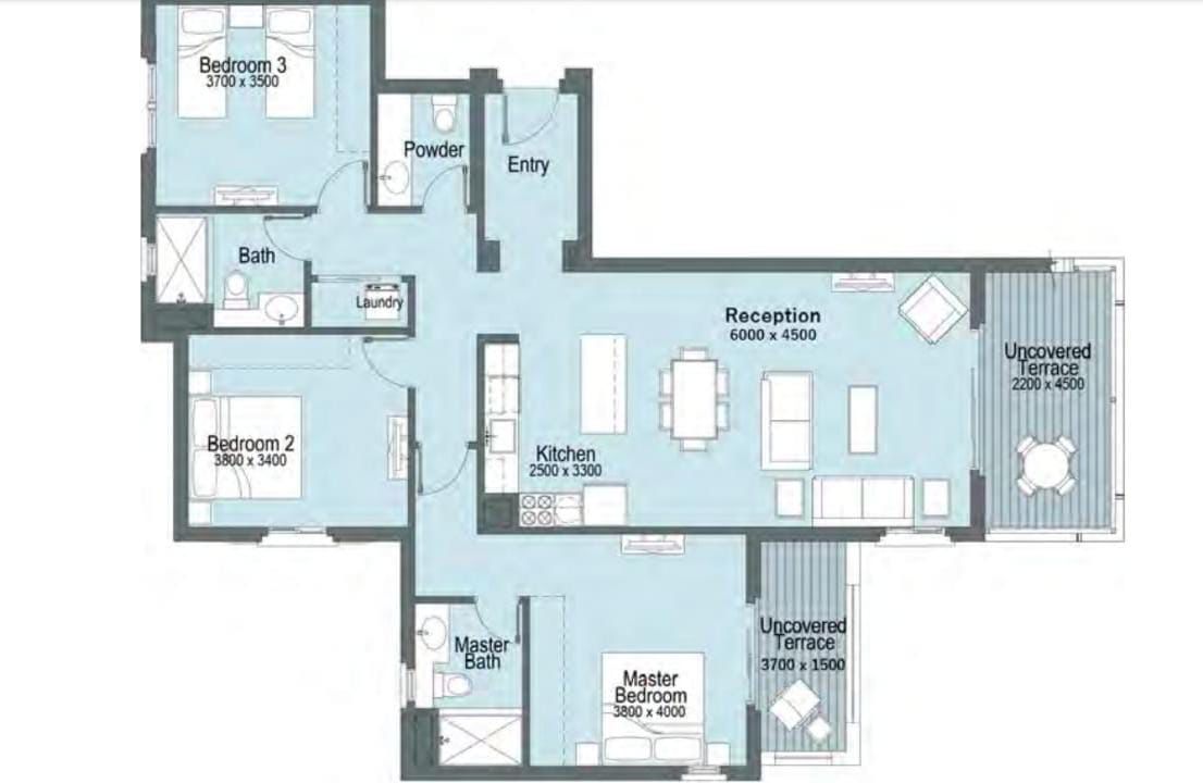 Floor plan for chalet at The Greek Village Marassi