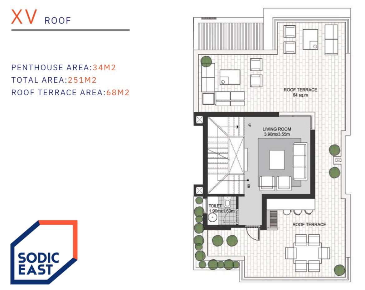 Floor plan for villa at SODIC East