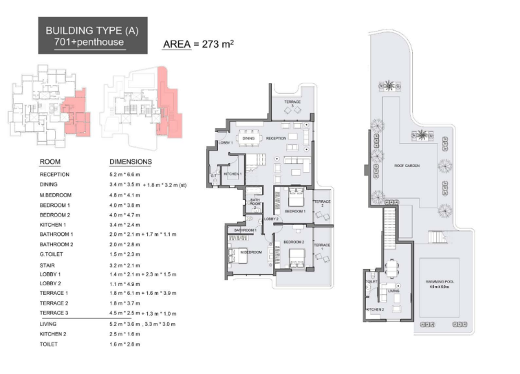 Floor plan for apartment at Serrano